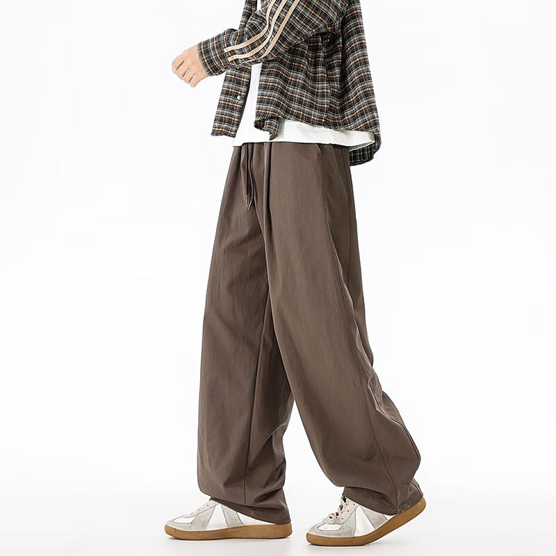 MMOPTOP Men's Japanese Style Loose Fit Curved Workwear Pants