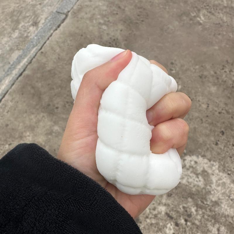 Mælkehvid Gitter Pude Squishy Legetøj, Blød Sæbe-Stil Klemme Fidget til Stresslindring