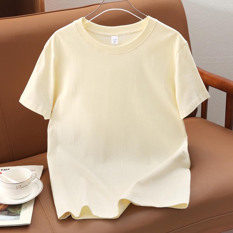 New Chinese Style Unisex Cotton Short Sleeve T-shirt with Auspicious Print