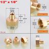 1~10pcs Brass Female Reducing Sleeve 1/8" 1/4" 3/8" 1/2" 3/4" 1" BSP Female Thread Hex Pipe Fitting For Water Fuel Gas 7