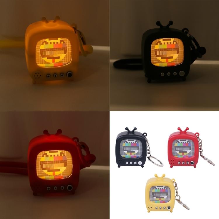 Vintage Style Mini TV Keychain With Light Sound Features Compact Keyring Gift For Birthdays Holidays