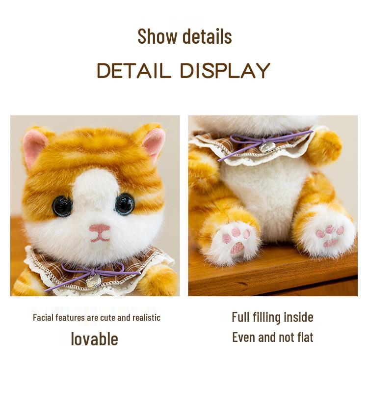 Calico Cat Plush Toy - Stress Relief Desk Companion and Gift for All Ages
