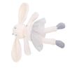 Rabbit Princess Plush Toy Handmade Long Ear Elegant Bunny Plush Doll for Little Girls Gray