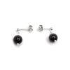 Boucles d'oreilles - LUXENTER - Coleki - Métal 925 - Onyx - Clou/Puce