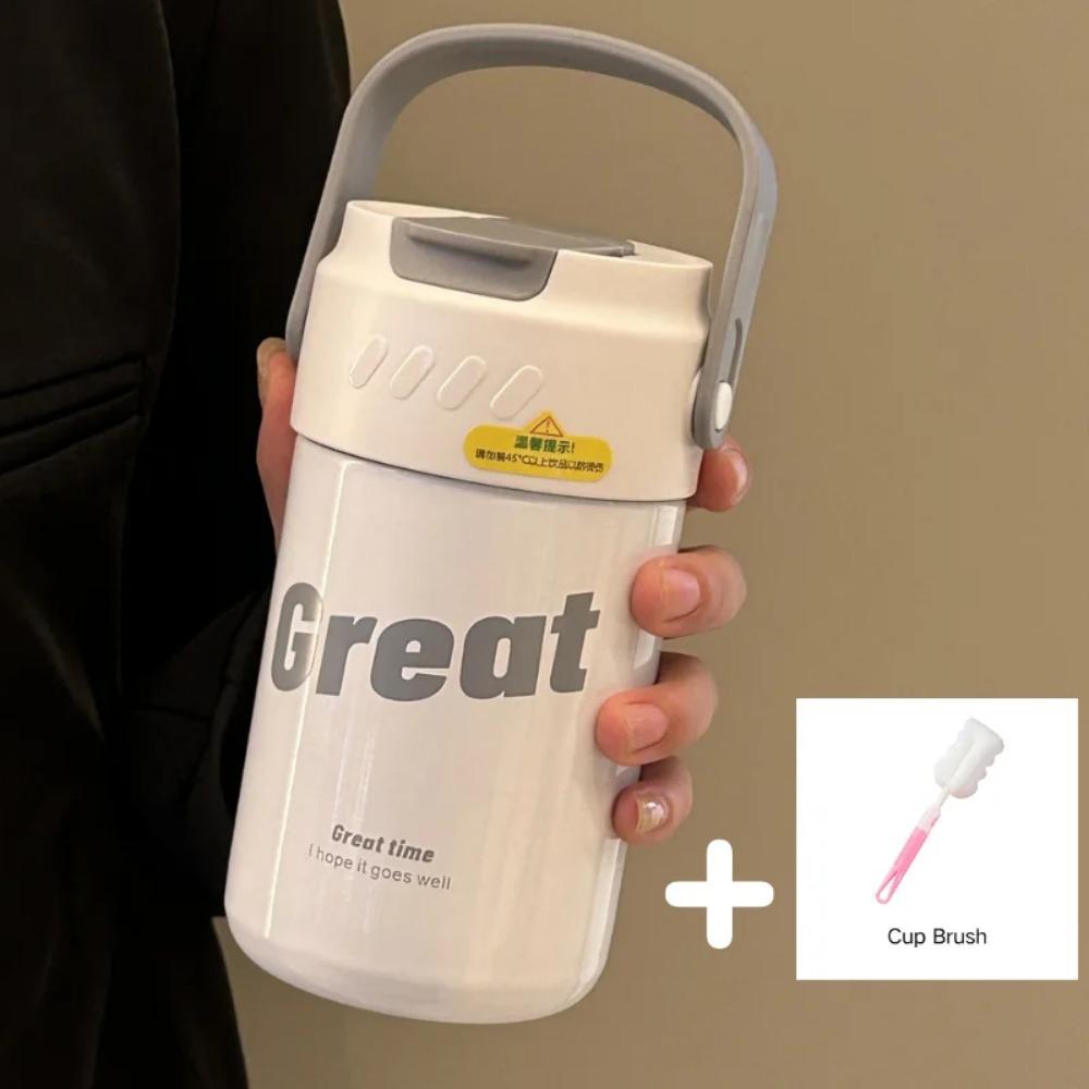 316 Stainless Steel Insulated Coffee Mug with Portable Handle Tumbler Water Thermos Vacuum Flask Water Bottle 500ml Thermal Cup