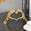 Hand Bone Love Skeleton Ornament Resin Terror Halloween Bar Party Decoration Heart Shaped Originality Arts And Crafts
