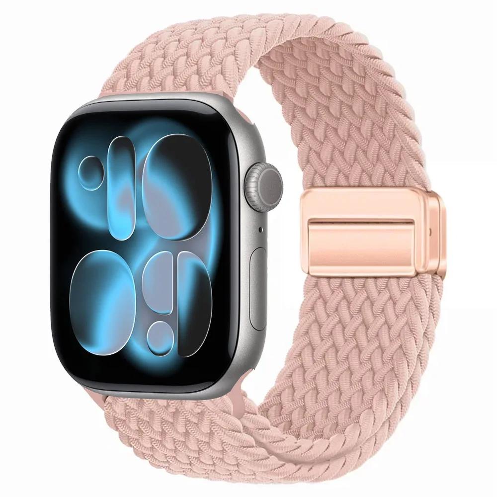 Nylon Strap for Apple Watch 11 10 46mm 42mm/Ultra 3 2 1 49mm Magnetic buckle Wristband iWatch 9 8 7 6 5 4 SE 45mm 44mm 41mm 40mm