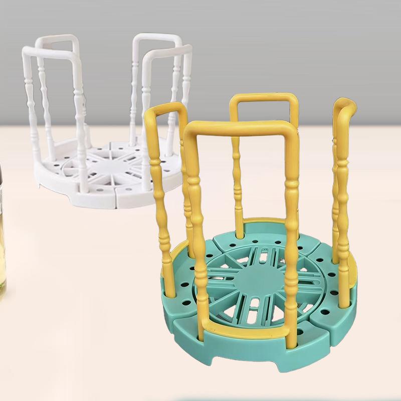 Portable Retractable Bowl Holder Drain Removable Cabinet Dishes Storage Rack Water Cup Kitchen Organizer