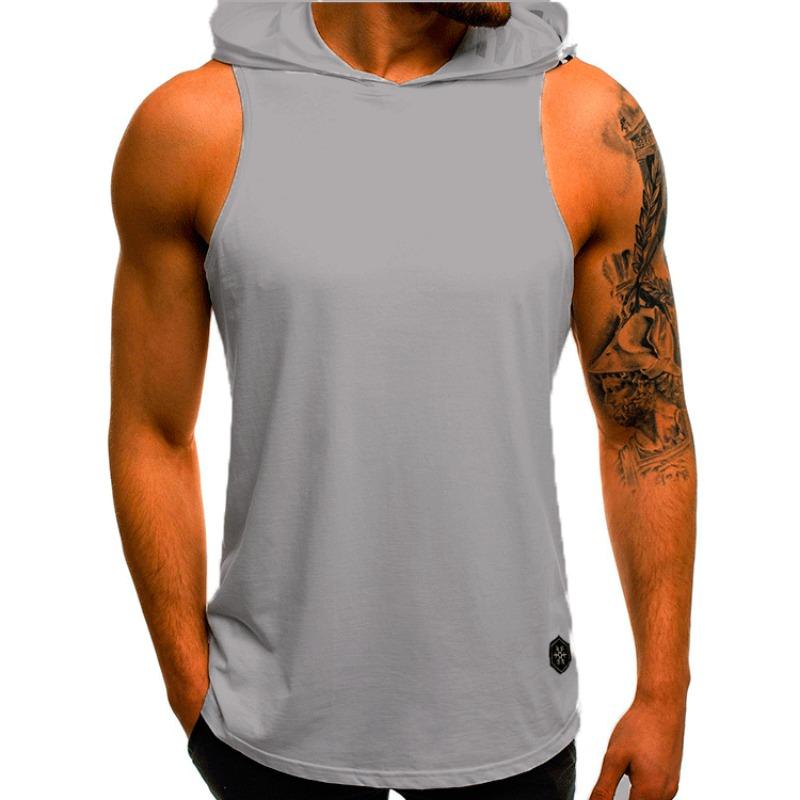 Men S Slim Breathable Sleeveless Hooded Sports Vest