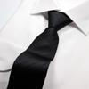 [Michiko London] KOSHINO Black Tie, Formal, Black, Ceremonial, Funeral, Memorial Service, Brand, Satin Weave, Plain, Slim Tie, 7cm, Silk Blend,
