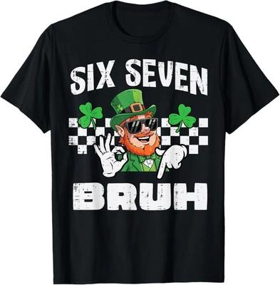 Six Seven Bruh St Patricks Day 6 7 Meme 67 Kids Youth Boys T-Shirt