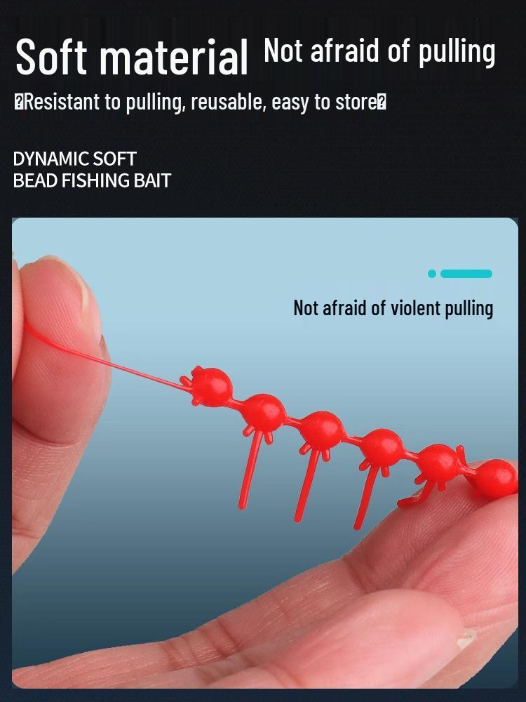 Diao Diao Soft Bead Biomorphic Fishing Lure with Tail for Crucian Carp