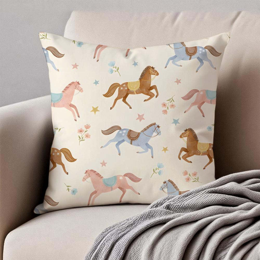 CUTE Dachshunds Cushion Cover Pillowcase Antidustmite Invisible Zipper Short Plush Sofa Cushion