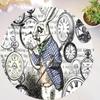 Cool Cheshire Cat Round Rug Carpets for Living Room Alice In Wonderland Area Rug Floor Mat Rubber Chair Kid Girl Room Decor Gift