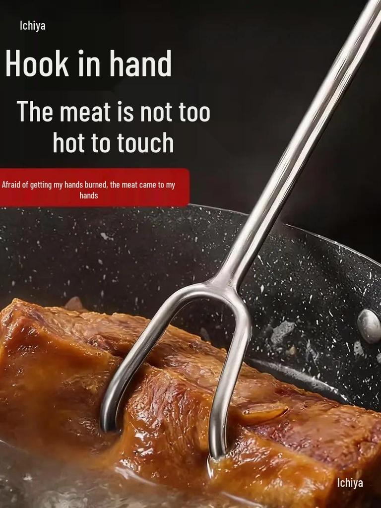 Stainless Steel Braised Meat Hook with Knife Handle - High Temperature Resistant for Kitchen Use