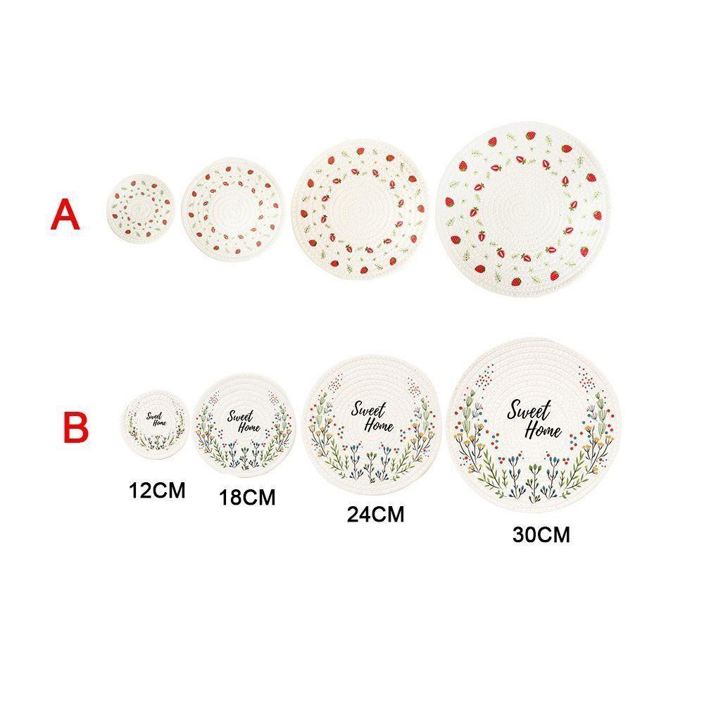 Erdbeermuster Topflappen Gewebte Baumwolluntersetzer Einfaches Platzset