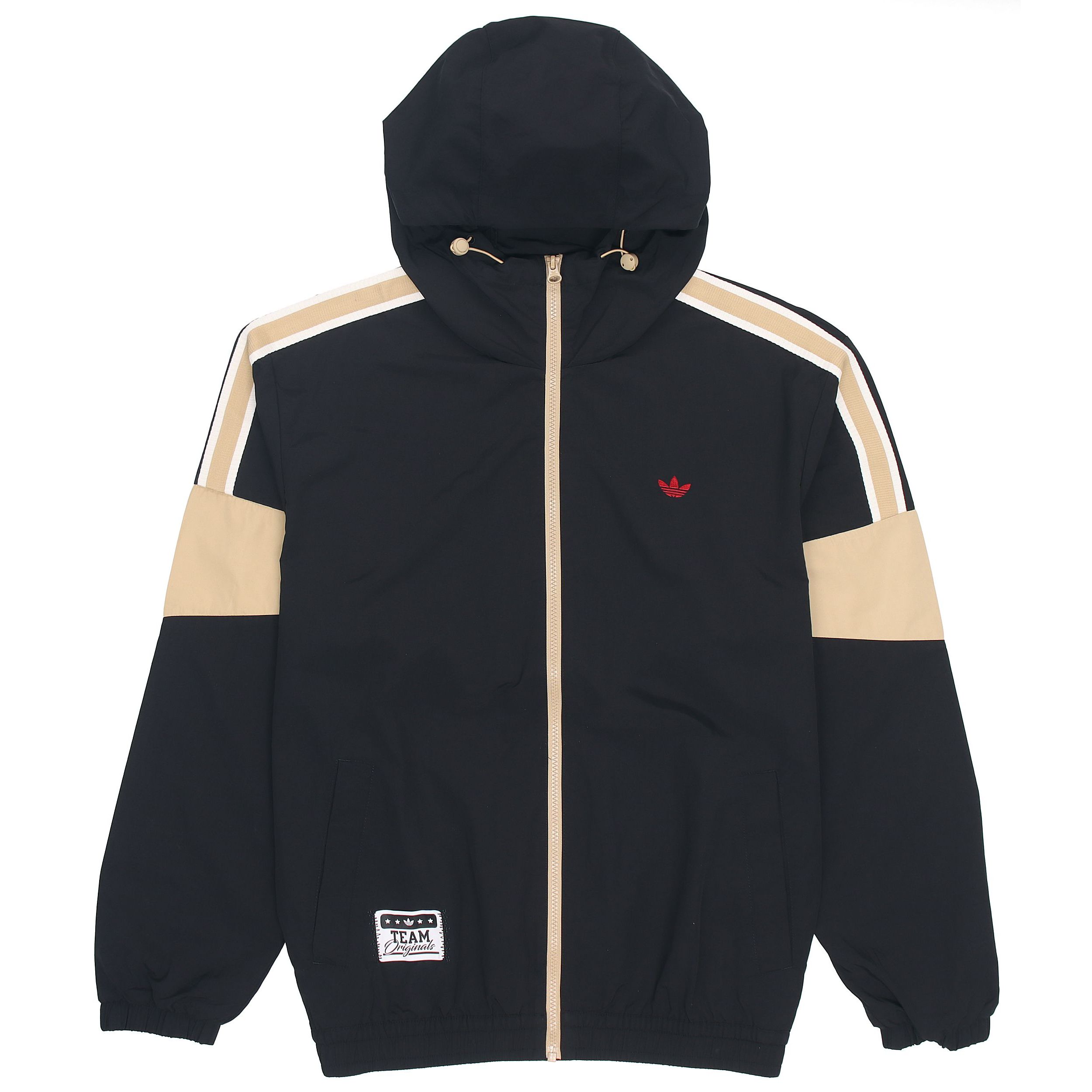 Adidas Originals MC Windbreaker Colorblock Logo Full Zip Hooded Regular Fit Casual Sports Jacket Men Black HS1991 XS