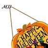 Outdoor Door Hanger Happy Halloween Sign, Spooky Wooden Pumpkin Front Waterproof Sign for Farmhouse Porch Wall Hanging Decor Wreath Alternative