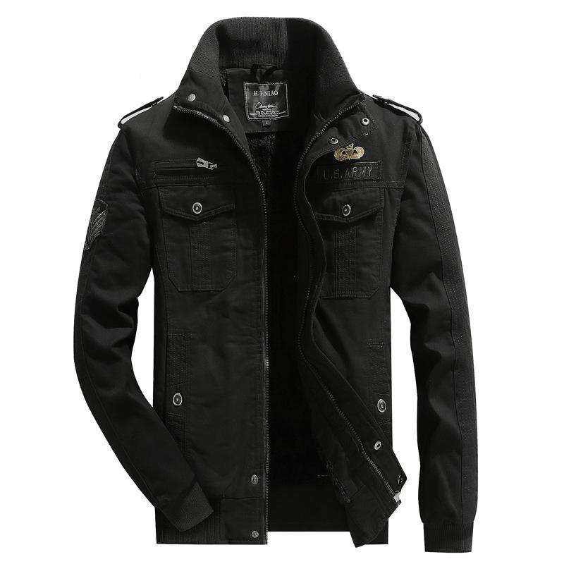 Winter New Young Men's Thin Military Jacket Military Clothing Cotton Loose Coat Men's Casual