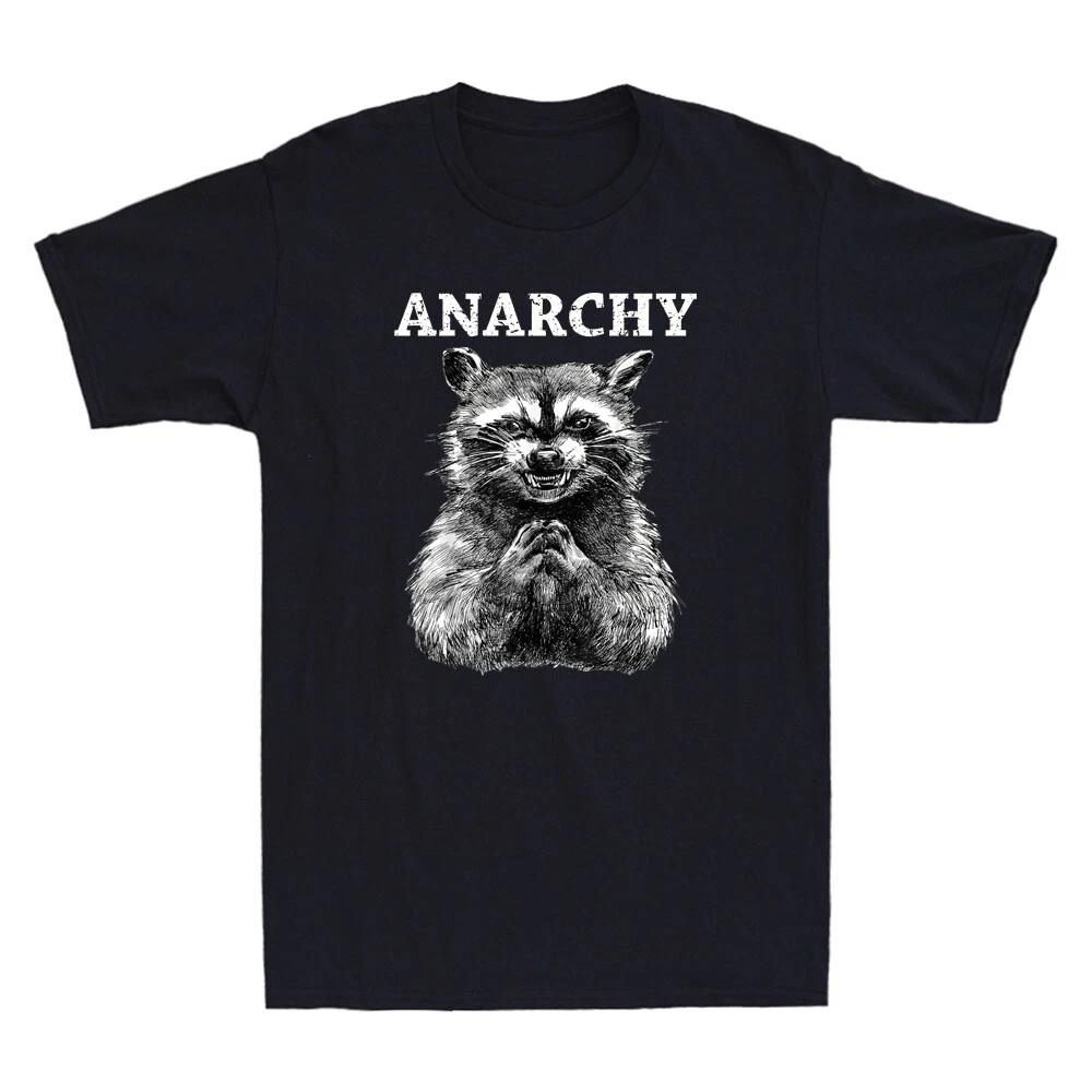 Anarchy Raccoon Political For Ancomm Liberal Angry Raccoon Vintage Men s T-Shirt S