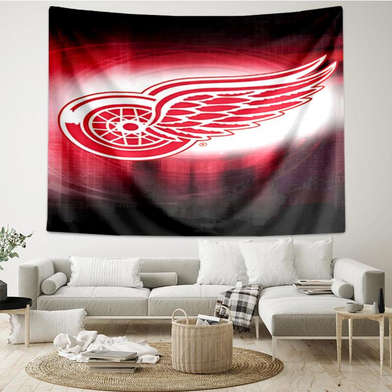 Red Wings Logo Tapestry, Unique Design Tapestry, Wall Decor for Bedroom,Livingroom, Playroom,Heartwarming Fan Holiday Gifts