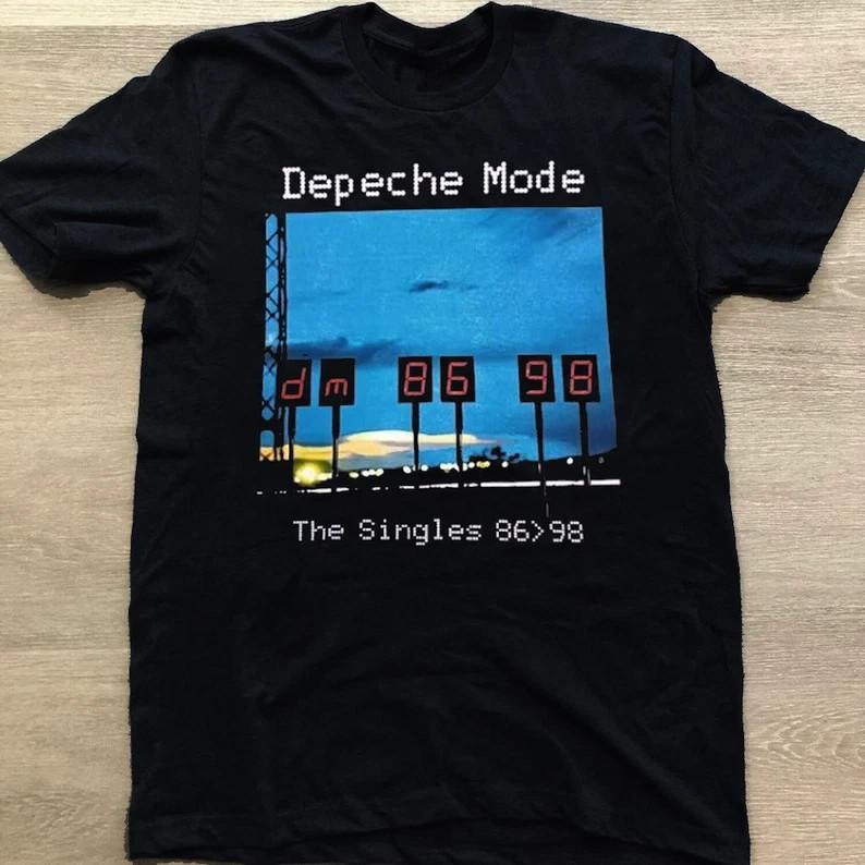 Depeche Mode Band The Singles 8698 Heavy Cotton Black T Shirt S-5XL SE933 Unisex T-Shirt L