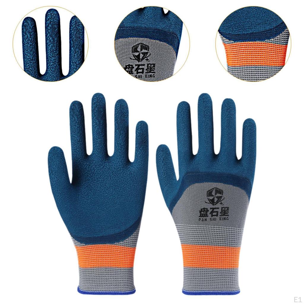 1 Pair Work Gloves Rubber Car Repair for Adults Farm Agriculture