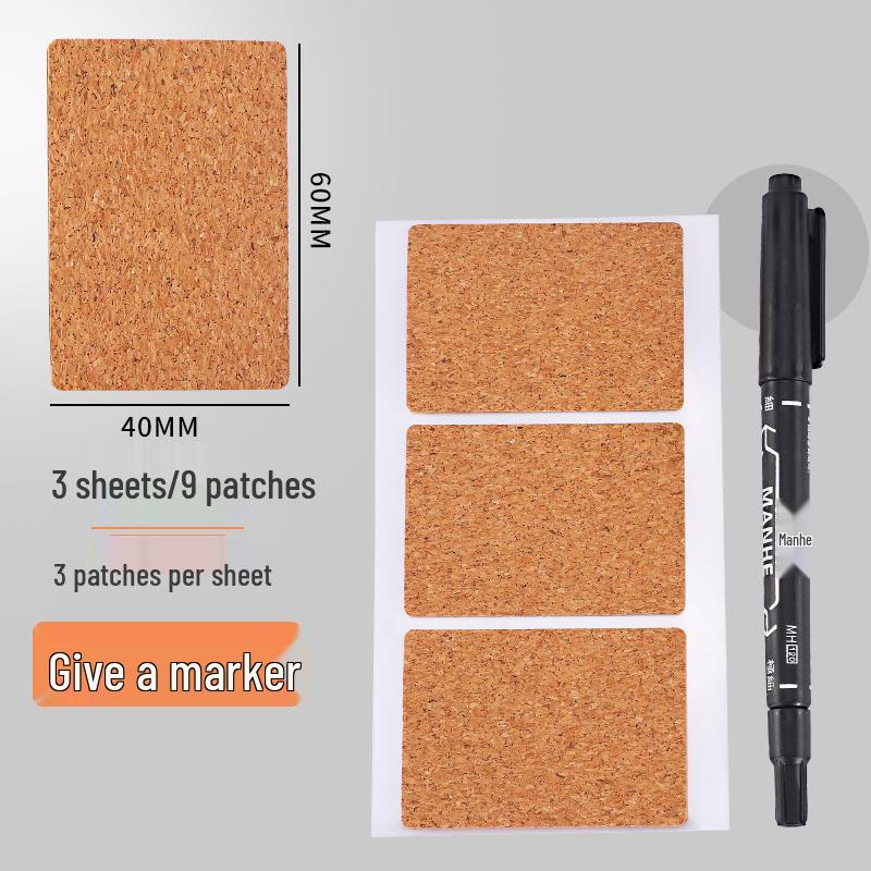 Vintage Cork Label Stickers: Waterproof Sticky Notes for Wire Network Cable and Journal Classification.