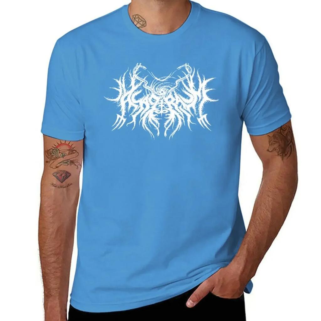 T-shirt banda Black Metal Asagraum nere top carini Camicetta Abbigliamento uomo