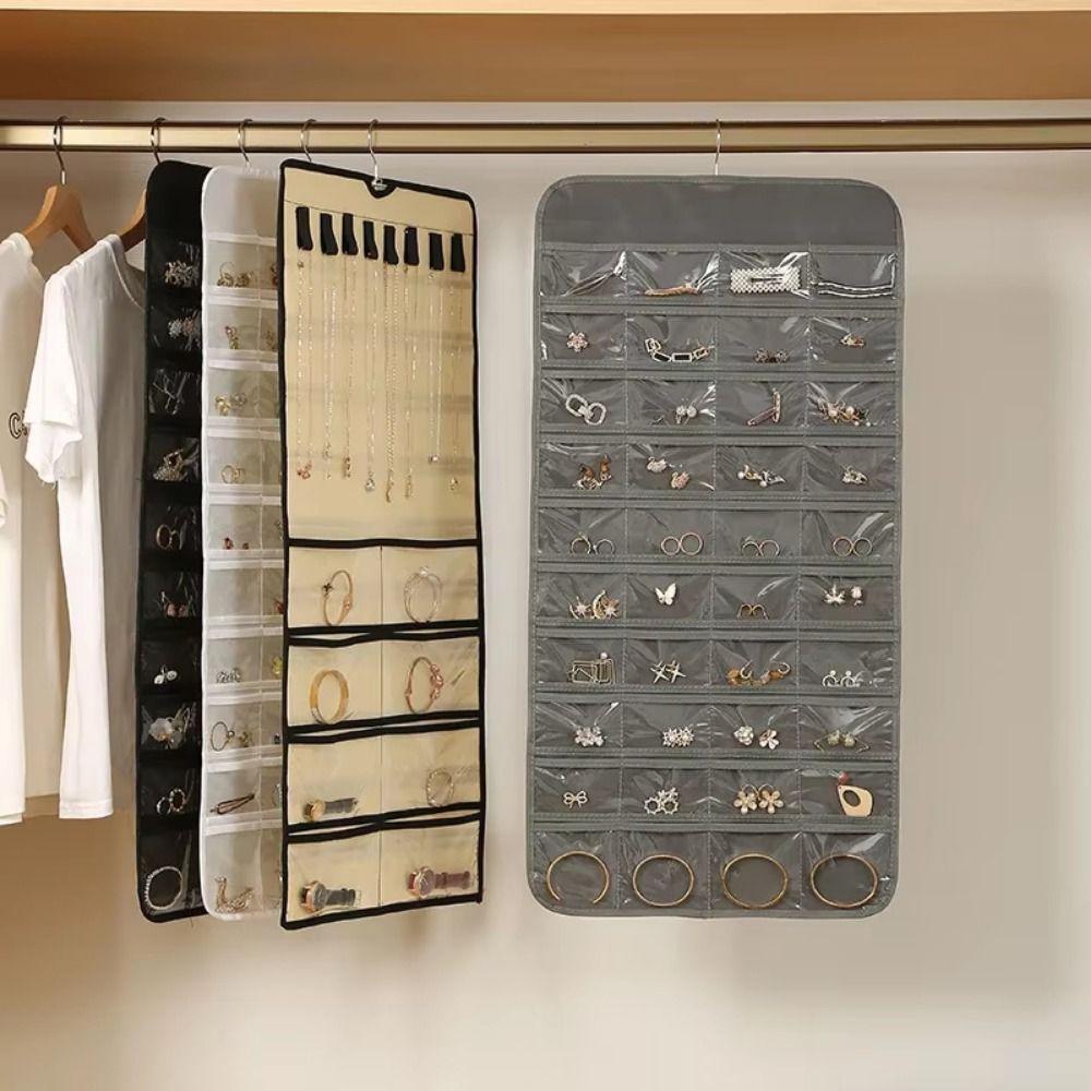 Vlies-Schmuckaufbewahrungstasche Faltbare Hänge-Aufbewahrungstasche Ring-Displayhalter Zubehör-Display