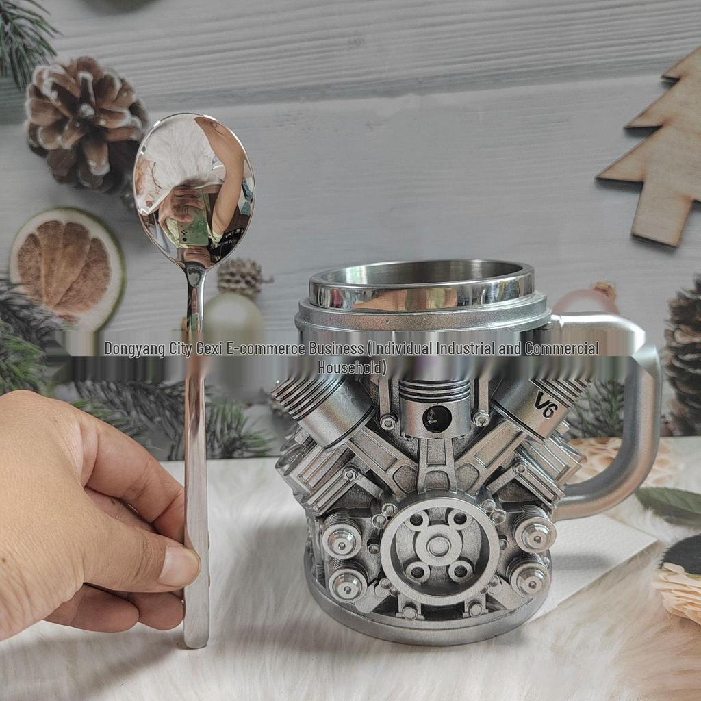 Creative Resin Stainless Steel Cup: Unique Wine, Coffee, and Gift Ornament Design
