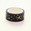 Gold & Silver Foil Hot Stamping Christmas Washi Tape - Moon, Stars, House & Branches DIY Journal Stickers