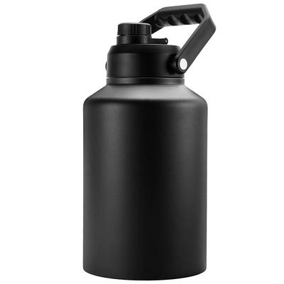 Sticlă de apă izolată de 128 oz, 3785 ml, termo din oțel inoxidabil care poate fi spălat vase, ulcior fără BPA cu mâner și fund anti-alunecare