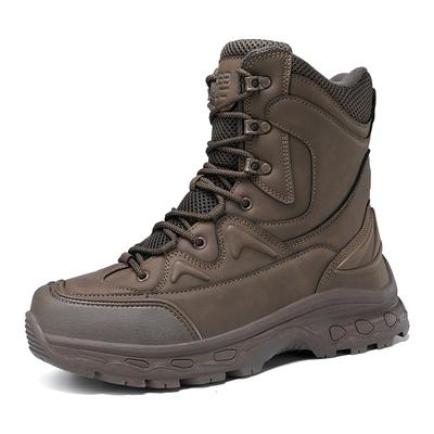 High-top Boots Men Outdoor Breathable Thick-soled Casual Ankle Boots Men Anti-slip Shock-absorbing Breathable Combat Boots Men
