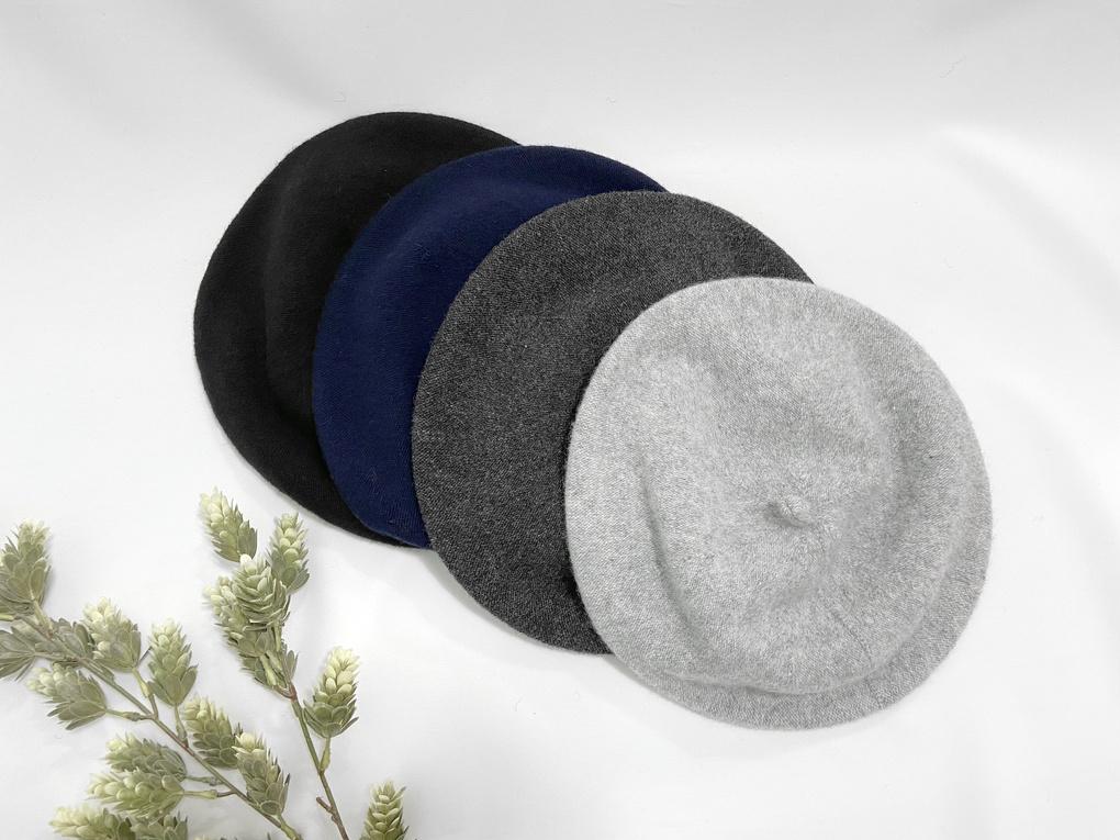 Women's Wool Knit Beret Plain Hat Basic