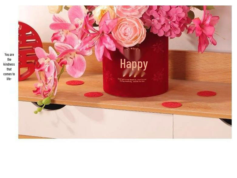 Romantic Floral Arrangement for Weddings, Bedrooms, and Living Rooms - Bedside Bouquet Decorations