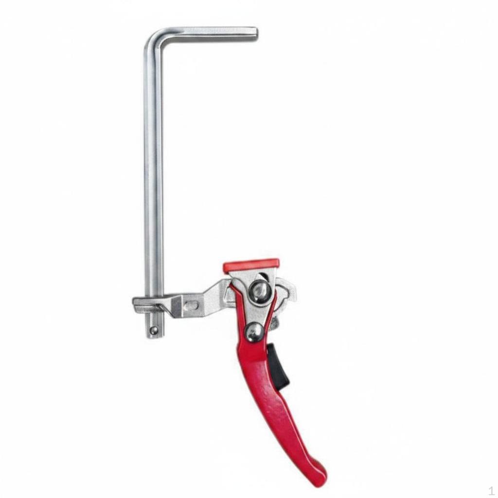 Ratchet Bar Clamp Heavy Duty Quick Grip FClamp NonMarring Pads Track Saw Accessory for Woodworkers,