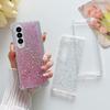 For Samsung Galaxy Z Fold 6 Glitter Case, Cute Bling Sparkle Sparkly Shiny Soft TPU Silicone Clear Bumper Four Corner Shockproof Protective Case for