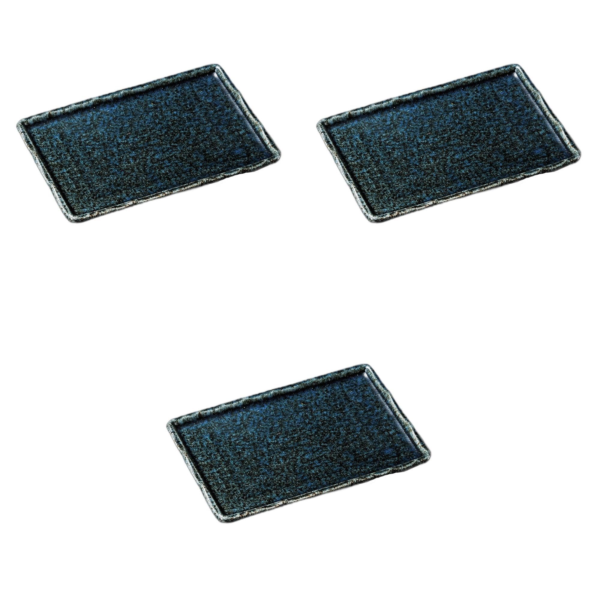 

Set of 3 Ai Karatsu Yakimono Plates x x Yakimono Setomonohonpo 7.0 [21 14.5 2.7 cm] Plates, Ceramic,