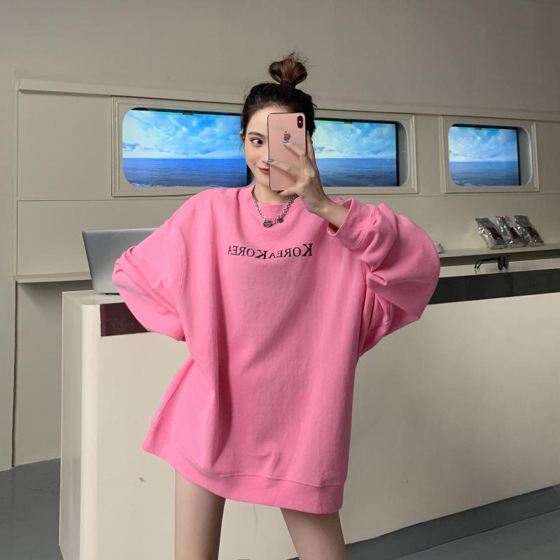 Dame Lyseblå Retro Street Style Koreansk Løs Genser