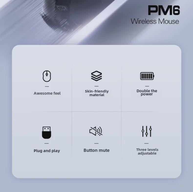 Rechargeable Bluetooth Wireless Mouse - Silent, Universal, Business & Gaming PM6
