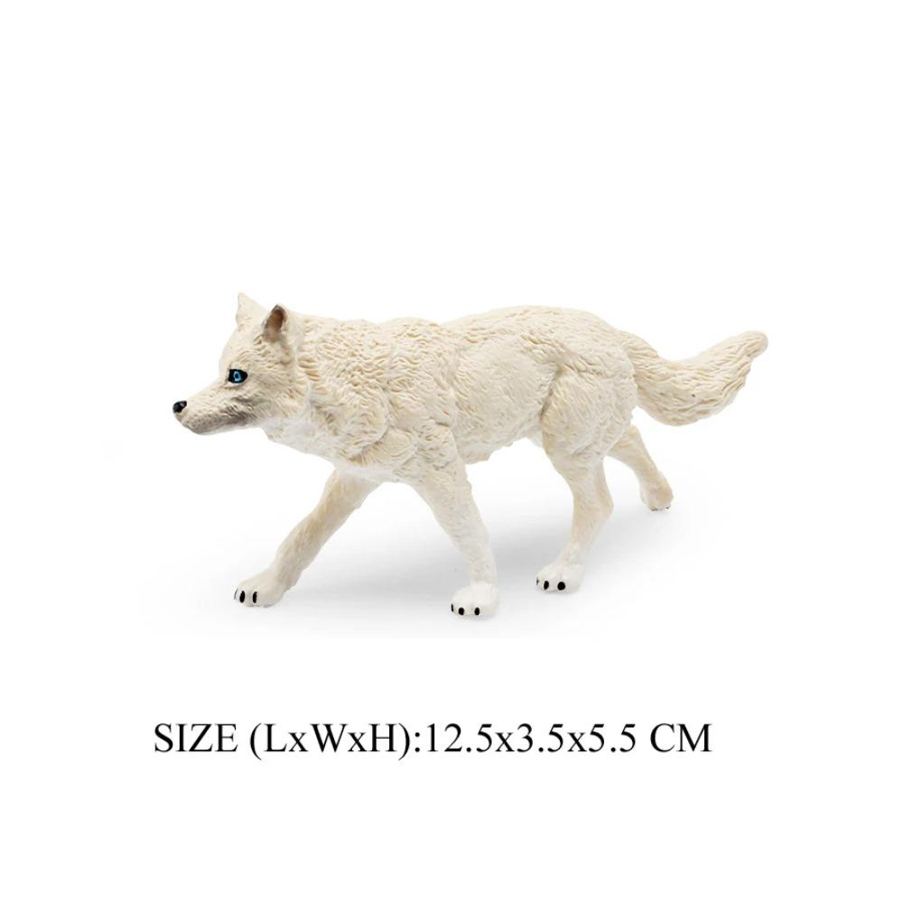 Realistische Wilde Dieren Arctische Wolf Buidelwolf Gorgonops Manenwolf Model Actiefiguren Jungle Bos Dier Speelgoed voor Kinderen
