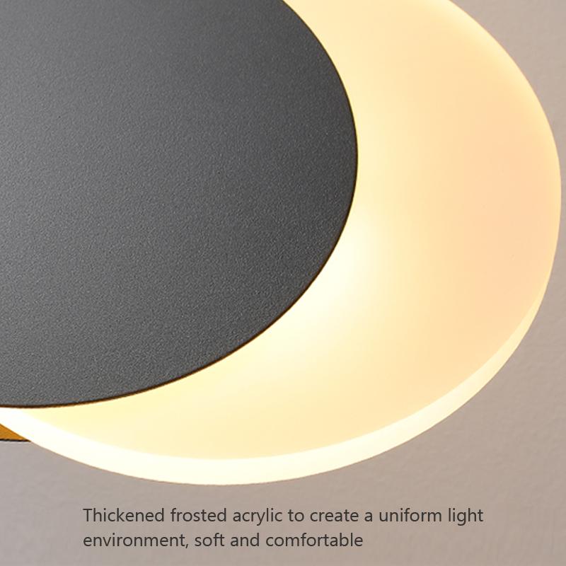 Modern Creative LED Pendant Light For Home Indoor Decor Living Dining Room Bedroom Bedside Hanging Lamp Lustre Round Black Light