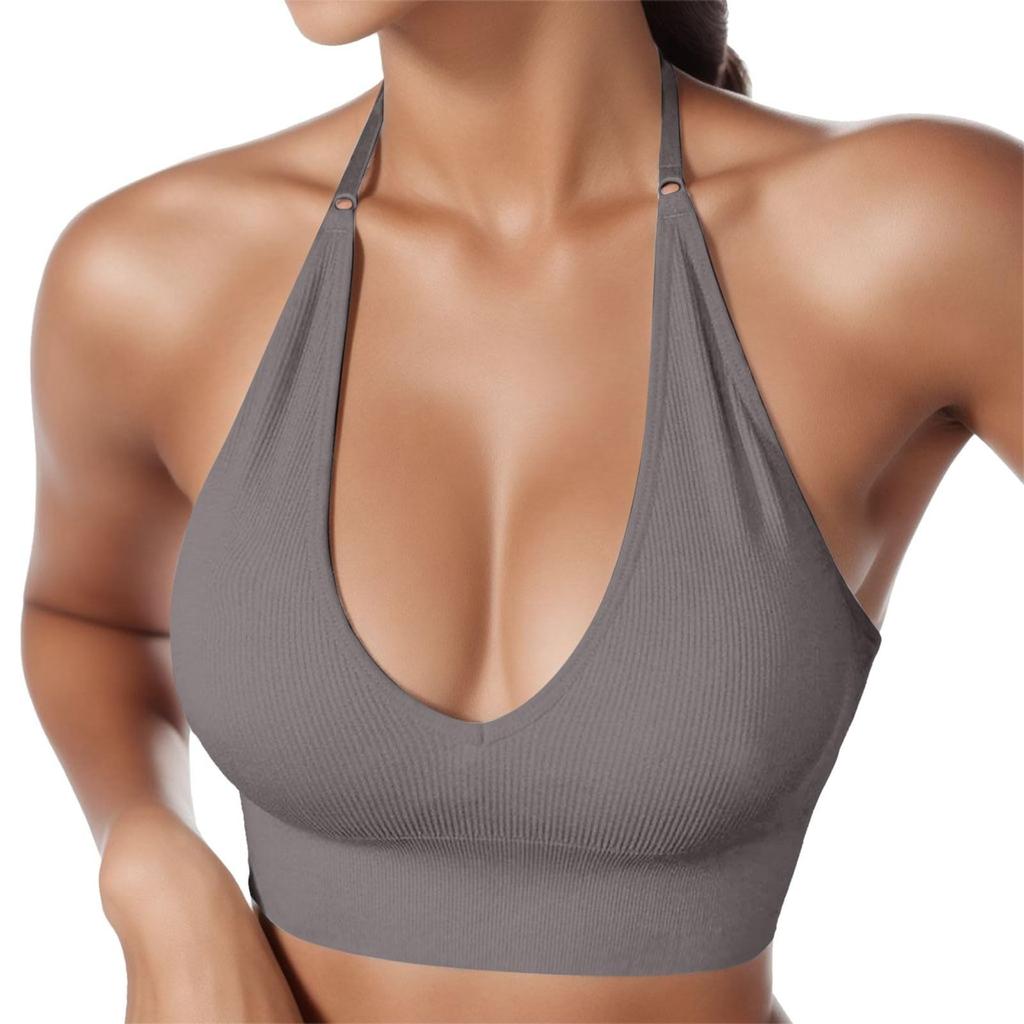 Moda Donna Casual Tinta Unita Spalla Intimo Reggiseno Comodo