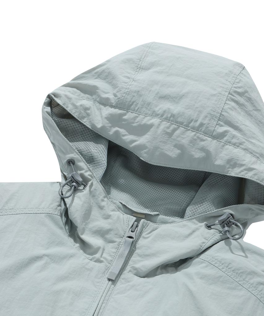 Covernat Comfy Nylon Windbreaker Jumper Light Grey