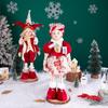 Red-Gold Retro Standing Christmas Jester Doll