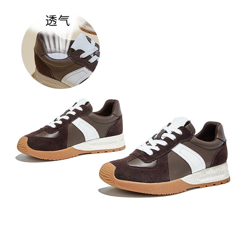 

Leather German training shoes women s shoes spring new thick-soled heightening shoes women s versatile sports dad shoes women s casual women s shoes 40