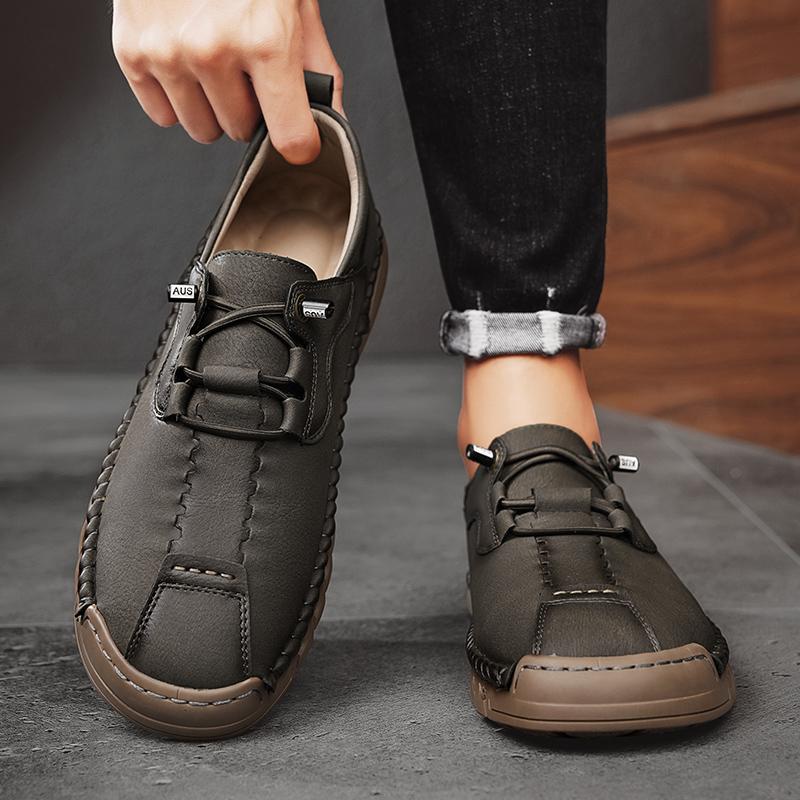 Мода Модный бренд Мужская Осень Удобные Ручной работы на одной ноге Мягкая подошва — фото 6