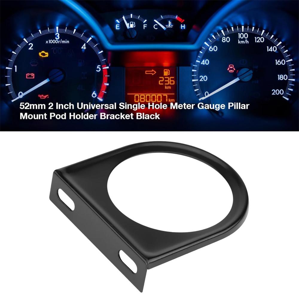 52mm 2" Single 1 Hole Dashboard Gauge Holder Pod Car Meter Mount Bracket Black
