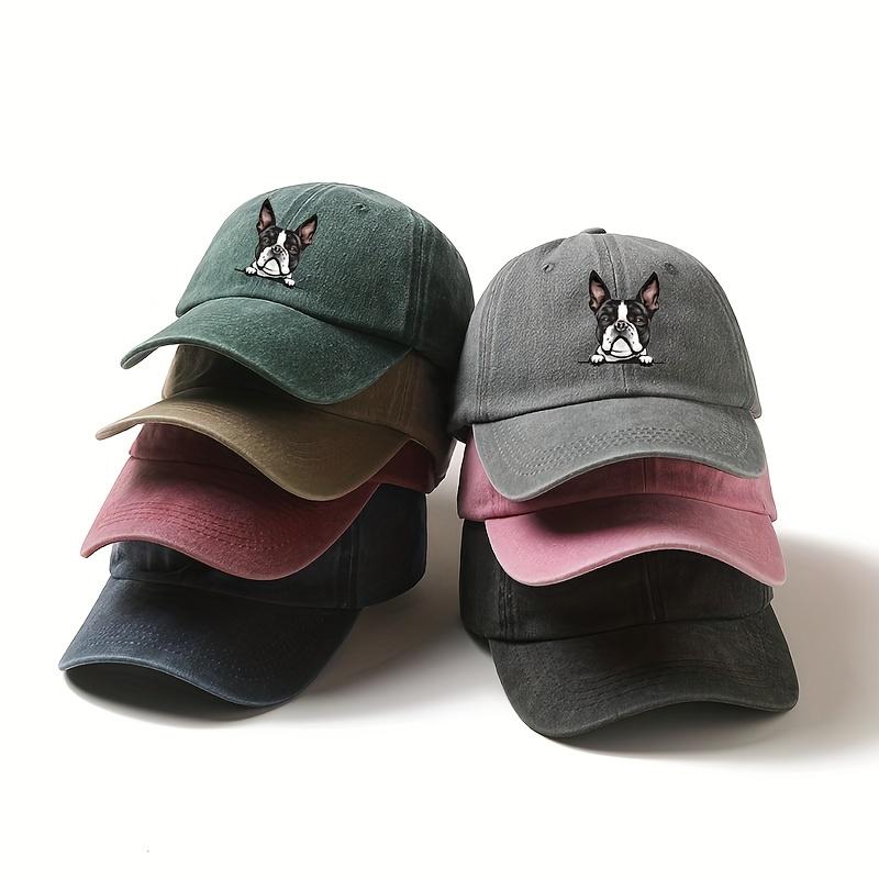 Cute Boston Dog Printed Baseball Hat with Casual Style, Perfect Gift for Daily Wear and Travel Pet Enthusiasts
